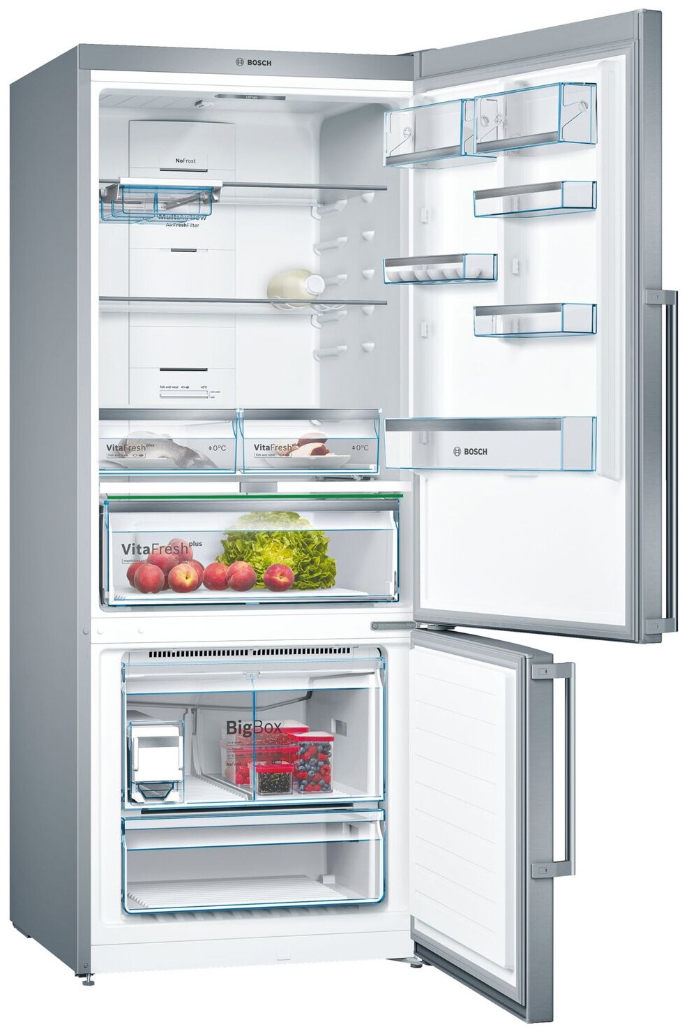 Холодильник Bosch KGN76AI22R, серебристый - фотография № 2