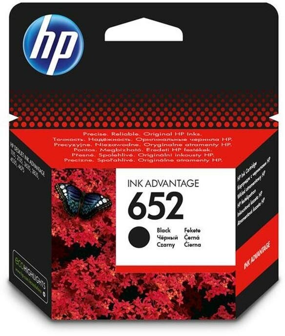 Картридж струйный HP 652 чёрный