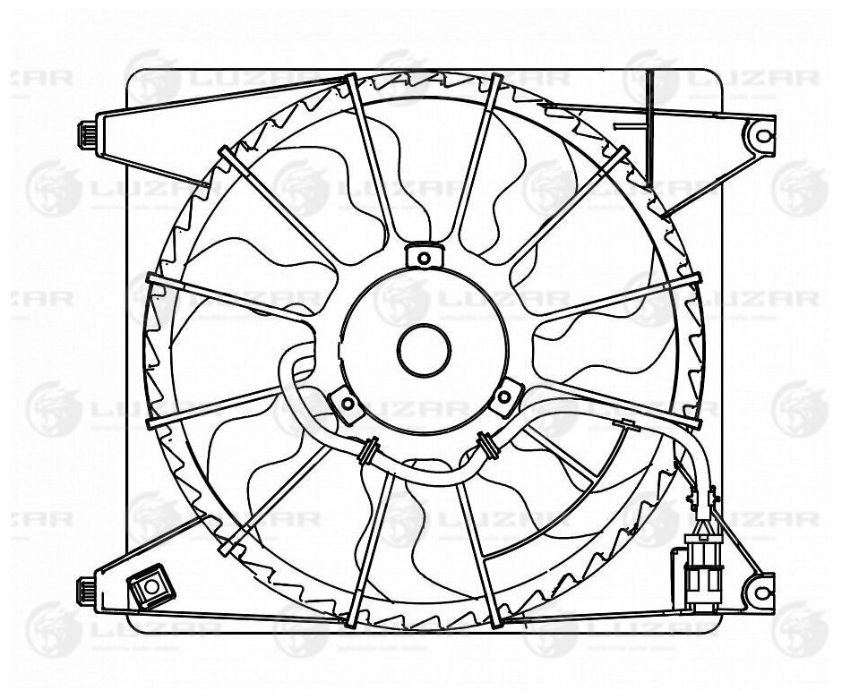 Э вентилятор охл. Luzar LFK 0804