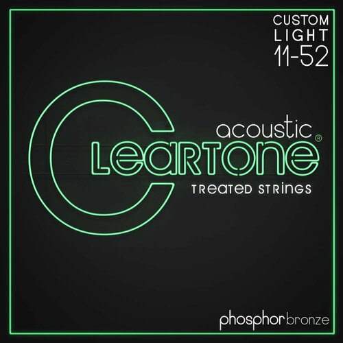 струны для акустической гитары cleartone 7411 Струны для акустической гитары Cleartone Acoustic Phosphor Bronze Custom Light 7411 11-52