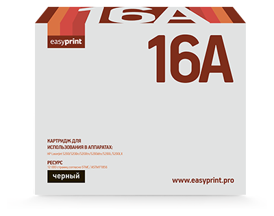 Картридж EasyPrint Q7516A черный совместимый с принтером HP (LH-16A)