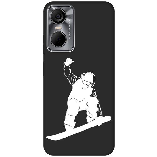 Матовый чехол Snowboarding W для Tecno Pop 6 Pro / Техно Поп 6 Про с 3D эффектом черный матовый чехол instaholic w для tecno pop 6 pro техно поп 6 про с 3d эффектом черный