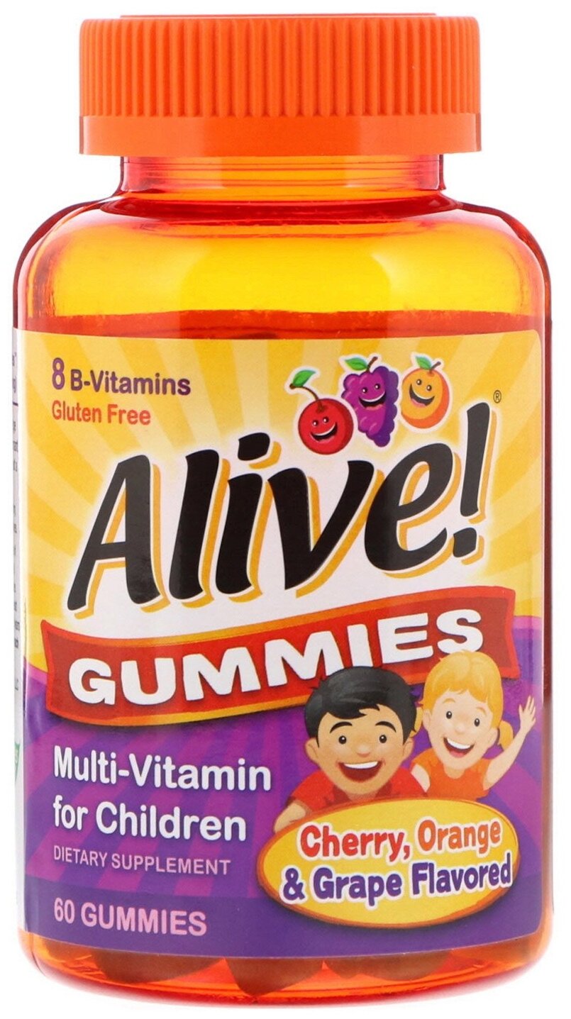 Пастилки Nature's Way Alive! Kids Multivitamin Gummy, 200 г, 200 мл, 60 шт.