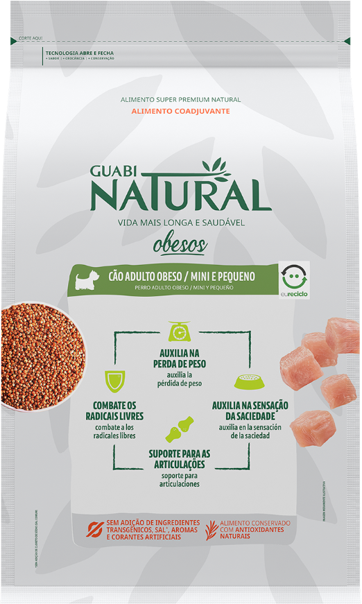 Guabi Natural Dog OBESITY cухой корм для взрослых собак мелких пород с избыточным весом цыпленок и коричневый рис 15 кг х 3 шт.