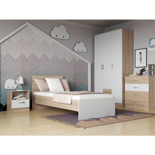 Спальня Беатрис композиция 2 Дуб сонома/Белый