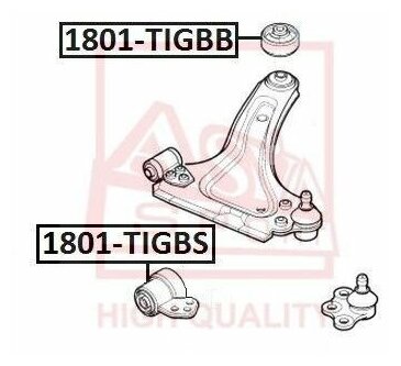 Сайлентблок передний переднего рычага, ASVA 1801TIGBS