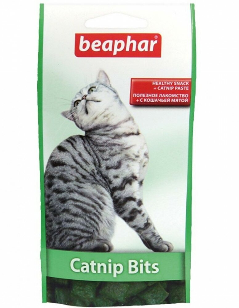 Catnip Bits (Beaphar) подушечки для кошек, с кошачьей мятой, 150 г - фотография № 9