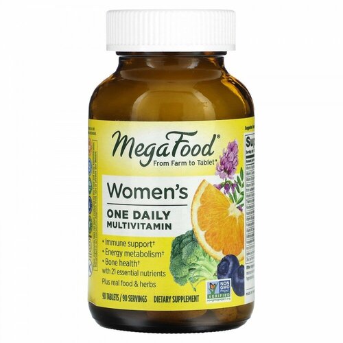 MegaFood, Women&#x27; s One Daily MultiVitamin, 90 Tablets