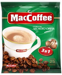 Растворимый кофе MacCoffee Лесной орех 3 в 1, в пакетиках, 25 уп., 450 г