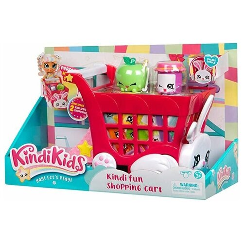 фото Игровой набор kindi kids rabbit petkin shopping cart and 2 shopkins