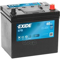 Exide El604 Efb_аккумуляторная Батарея! 19.5/17.9 Евро 60ah 520a 230/173/222 Carbon Boost 2.0 EXIDE арт. EL604