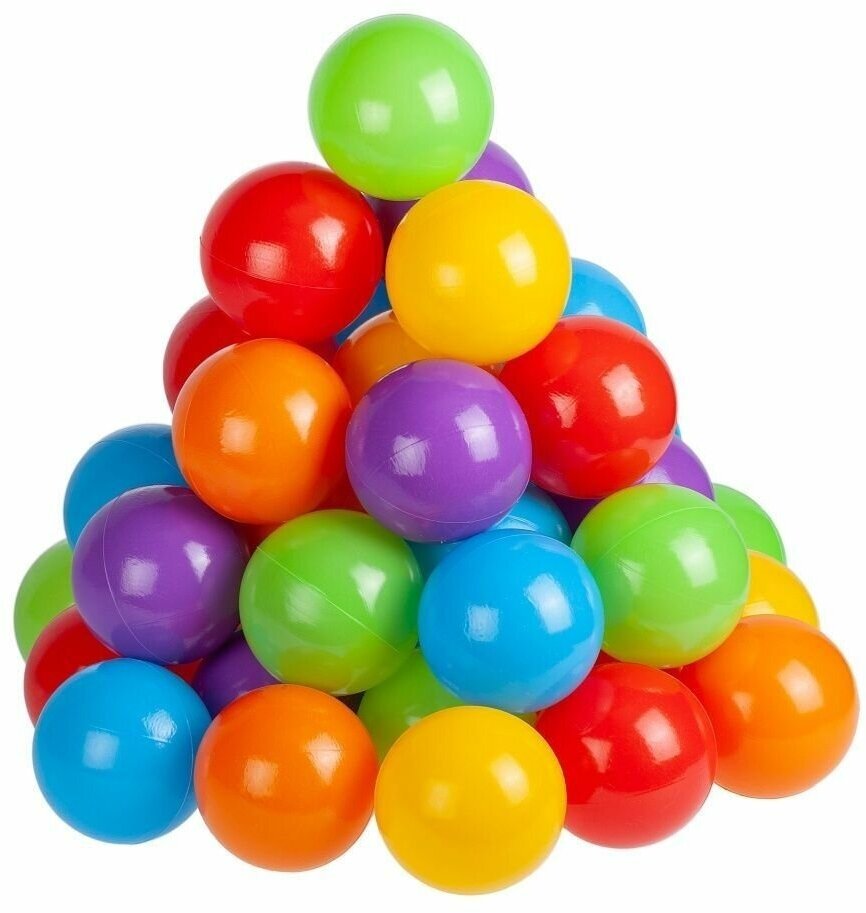 Набор шариков для сухого бассейна 8см пластиковые 80 штук - фотография № 4