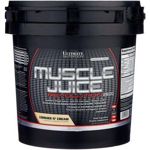 фото Гейнер ultimate nutrition muscle juice revolution, 5040 г, печенье и крем