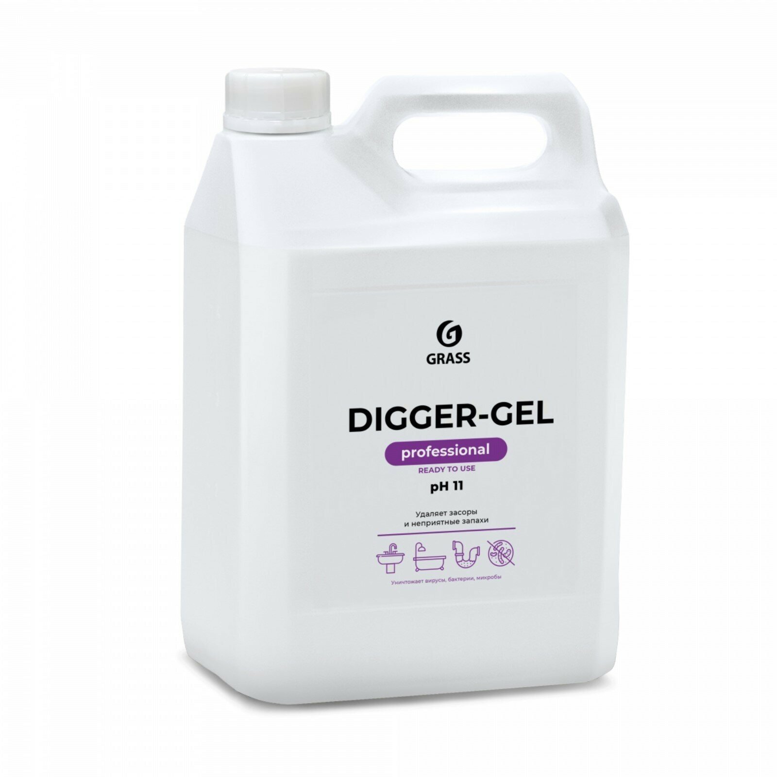 Средство для прочистки труб Digger-Gel, гель, 5.3 л