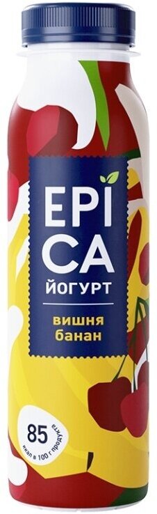 Йогурт питьевой Epica Вишня-банан 2,5%