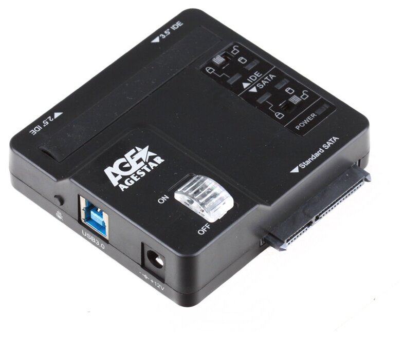 Адаптер-переходник для HDD/SSD AgeStar 3FBCP, черный