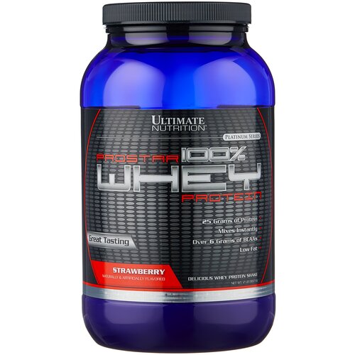 фото Протеин ultimate nutrition prostar 100% whey protein, 907 гр., клубника