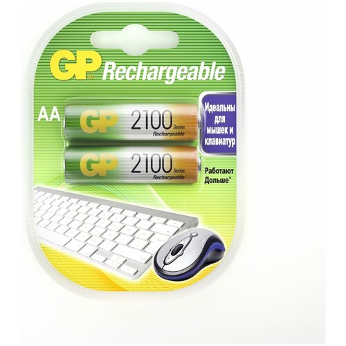 AA Аккумулятор GP 210AAHC, 2 шт. 2100мAч аккумуляторы 2100 mah gp 210aahc 2decrc2 aa 2 шт