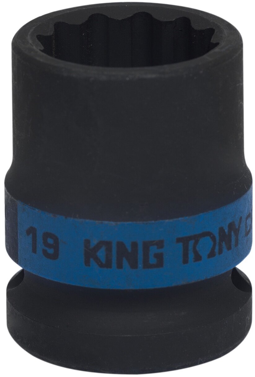 Головка торцевая ударная двенадцатигранная 1/2", 19 мм KING TONY 453019M