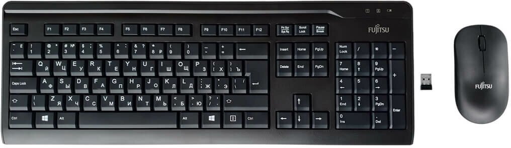 Беспроводной набор клавиатура + мышь Fujitsu Wireless Keyboard Set LX410 RU/US