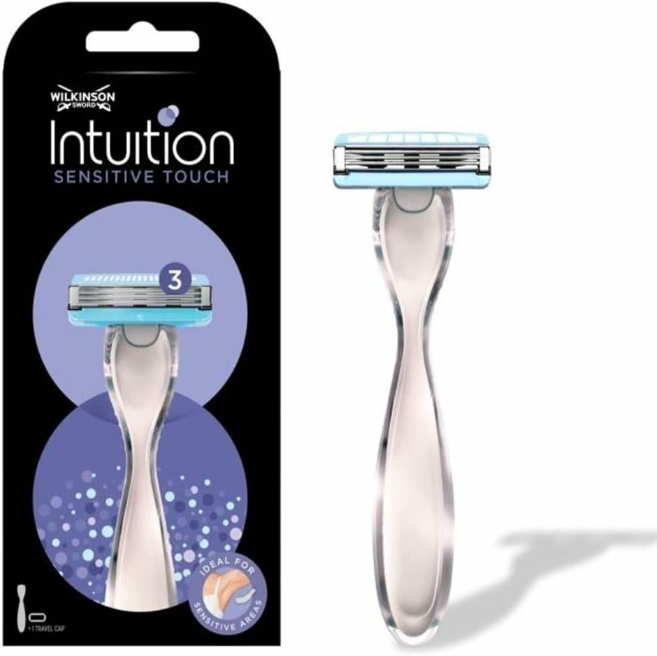 Wilkinson Sword / Schick Intuition Sensitive TOUCH / Бритва женская с 1 сменной кассетой ( 3 лезвия)