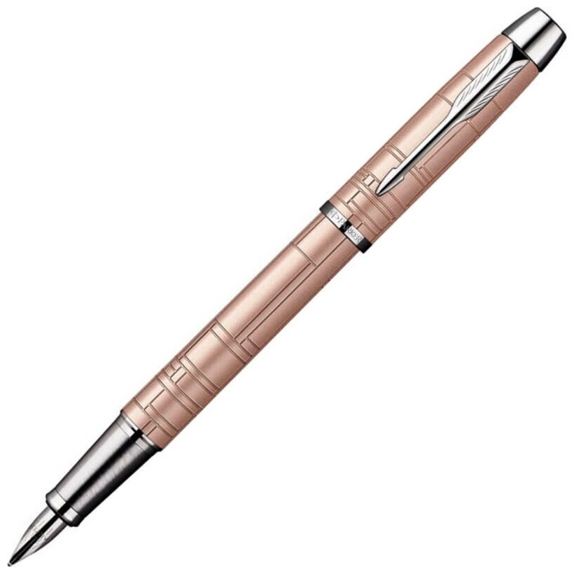PARKER перьевая ручка IM Metal Premium F222, S0949760, cиний цвет чернил, 1 шт.