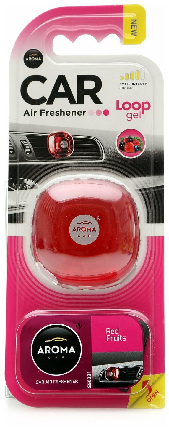 Ароматизатор на дефлектор Aroma Car LOOP GEL (Red Fruits) (9g)