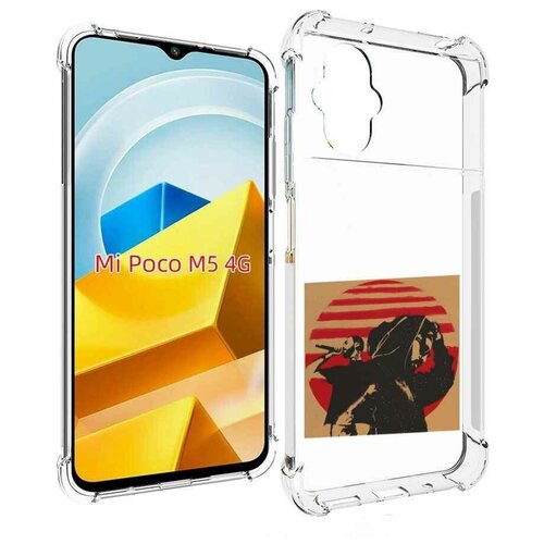 Чехол MyPads Утопия Мияги и Энди панда для Xiaomi Poco M5 задняя-панель-накладка-бампер
