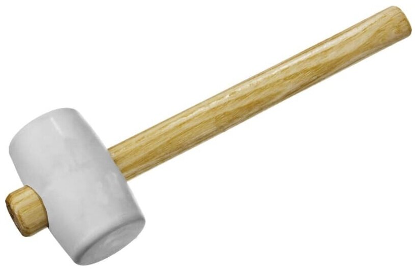 Зубр Мастер 230г резиновая Белая киянка с деревянной рукояткой 20511-230_z01 .