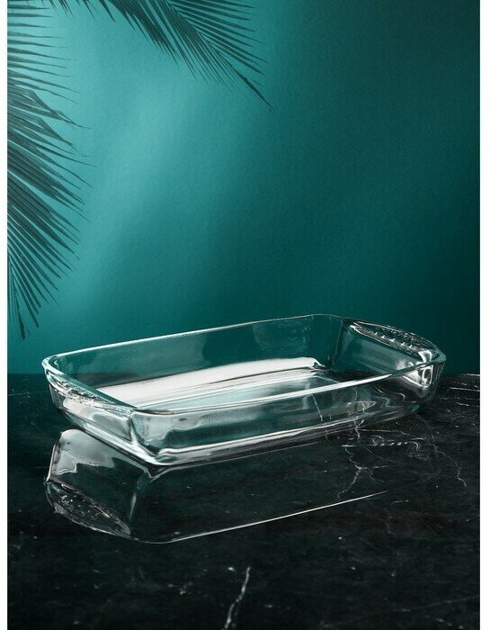 фото Блюдо для запекания «Шабнам», 1.8 л, стекло, Иран