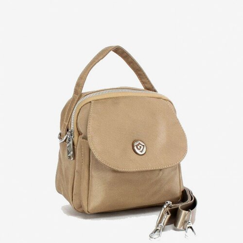 фото Сумка jielshi, фактура зернистая, бежевый