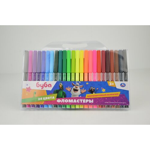 Фломастеры Буба 24 цвета круглые 328₽