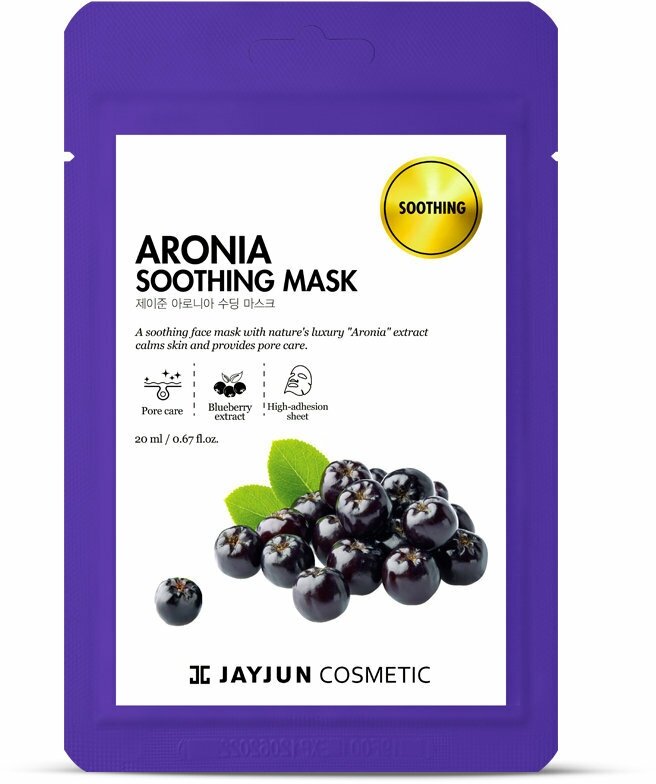 JAYJUN Aronia Soothing Mask Маска тканевая для лица успокаивающая с черноплодной рябиной 20 мл