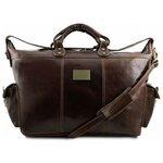 Дорожная кожаная сумка Tuscany Leather Porto TL140938 Темно-коричневый - изображение