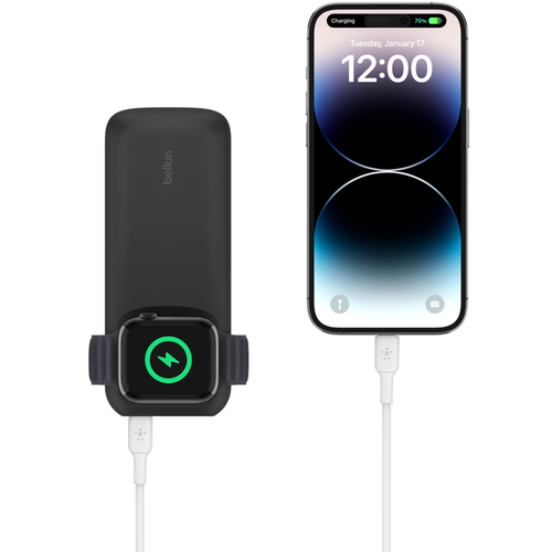 Беспроводное зарядное устройство Belkin BoostCharge Pro для Apple Watch + Power Bank 10K (BPD005BTBK) черный кабель для apple watch usb c magnetic charger 1m oem