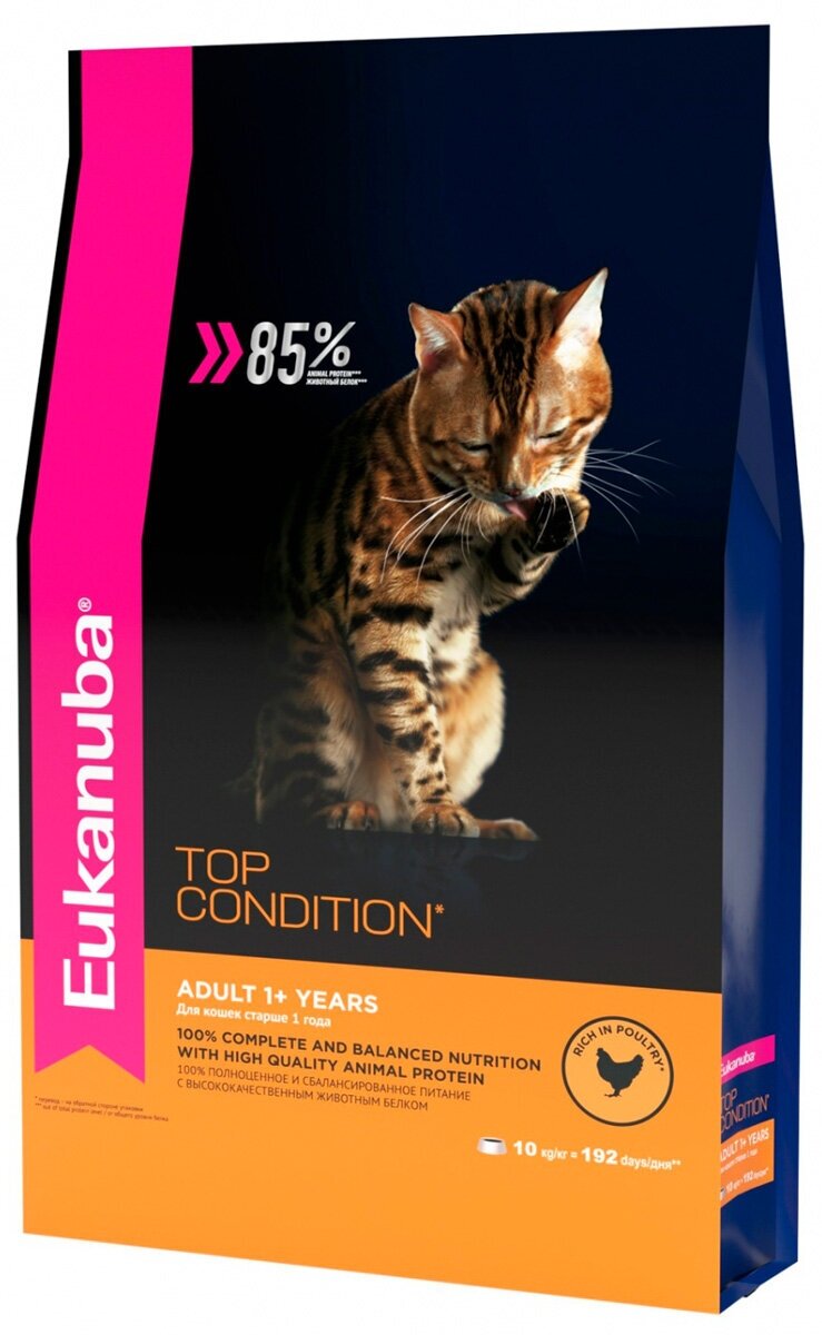 EUKANUBA ADULT TOP CONDITION для взрослых кошек с птицей (0,4 кг)