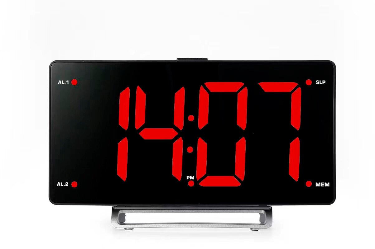 Радиобудильник Hyundai H-RCL246 черный LCD подсвкрасная часыцифровые FM