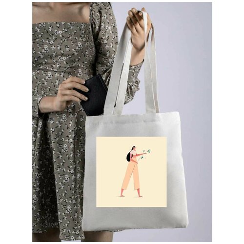 Сумка шоппер Paw Print, белый