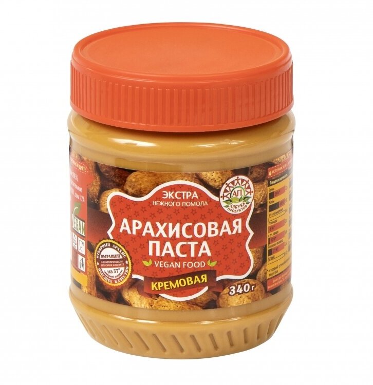 Арахисовая паста Азбука Продуктов кремовая 340 гр