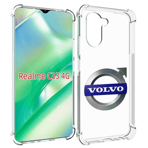 Чехол MyPads volvo мужской для Realme C33 4G задняя-панель-накладка-бампер