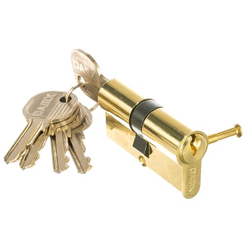 Цилиндровый механизм простой ключ-ключ DAMX N60 mm PB полированная латунь 000001153 15964966 цилиндровый механизм amig полированная латунь 35x35 ключ ключ 9800 70 lp