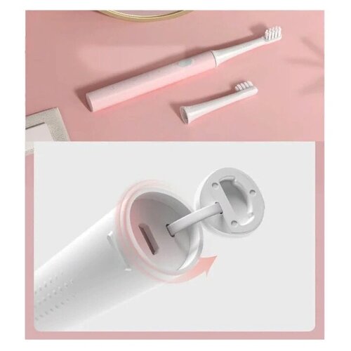 электрическая зубная щетка xiaomi mijia sonic electric toothbrush t100 белый звуковая зубная щетка Xiaomi MiJia T100, CN, розовый