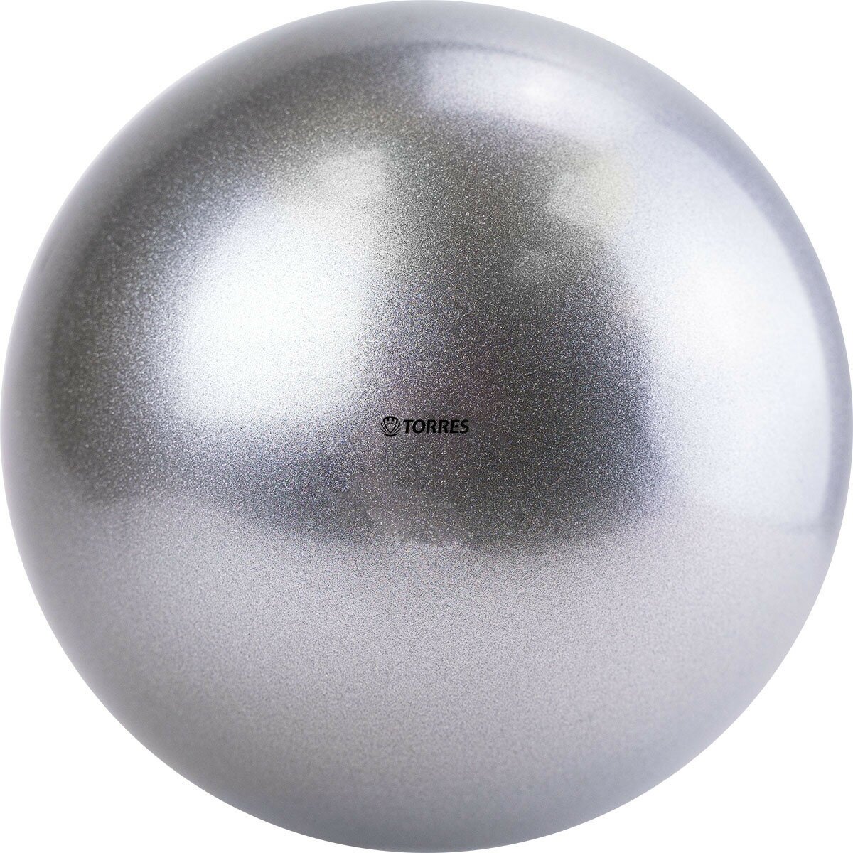 Мяч для художественной гимнастики однотонный TORRES AG-15-07, диаметр 15см, серебристый