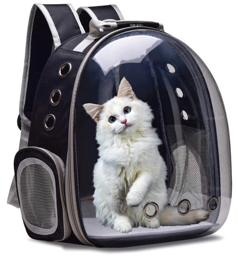 Рюкзак переноска для кошек и собак с панорамным видом - фотография № 5