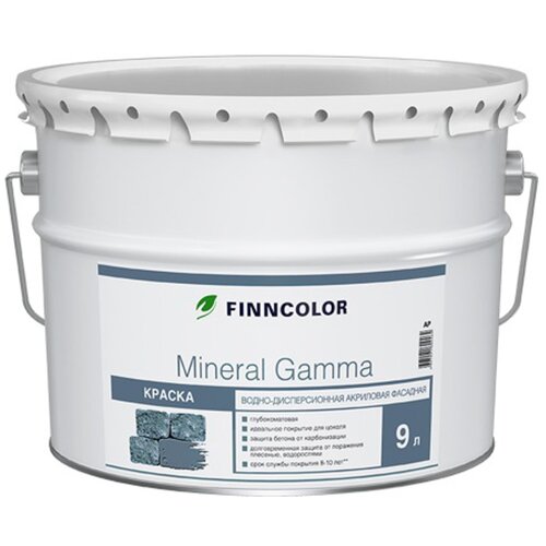 Краска акриловая FINNCOLOR Mineral Gamma глубокоматовая белый 9 л краска фасадная finncolor минерал гамма база с 9 л