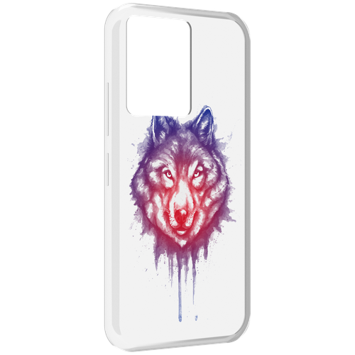 Чехол MyPads пушистый волк для Infinix Note 12 5G X671 / Note 12 Pro 5G задняя-панель-накладка-бампер