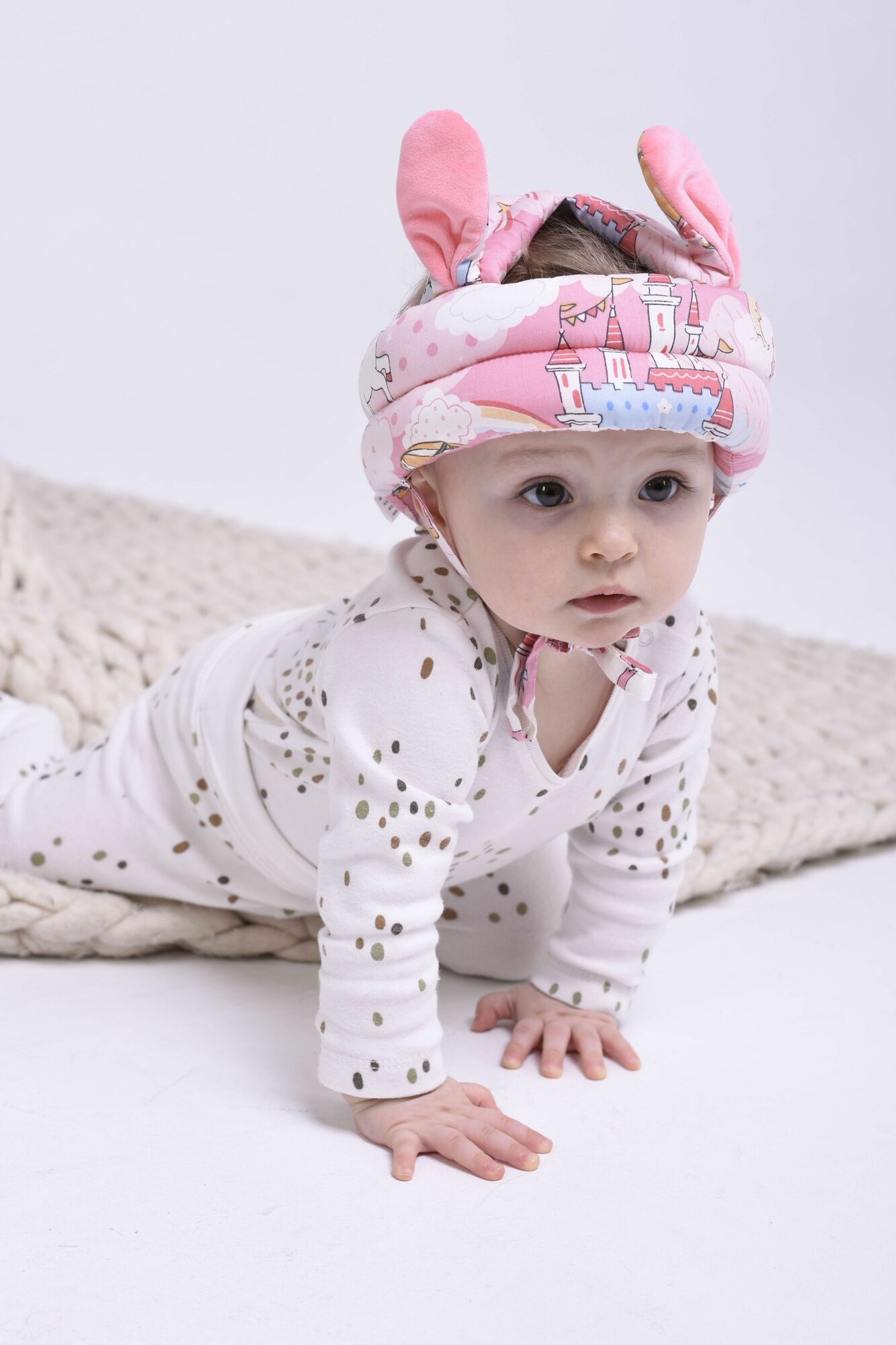 Защитная шлем-шапка для малыша, защита головы для ребенка, мягкий шлем для девочек и мальчиков pink