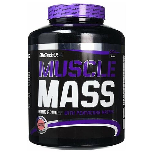 фото Гейнер biotechusa muscle mass, 2270 г, клубника