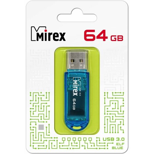 Флешка USB 3.0 Flash Drive MIREX ELF BLUE 64GB