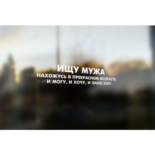 Наклейка на авто Ищу мужа